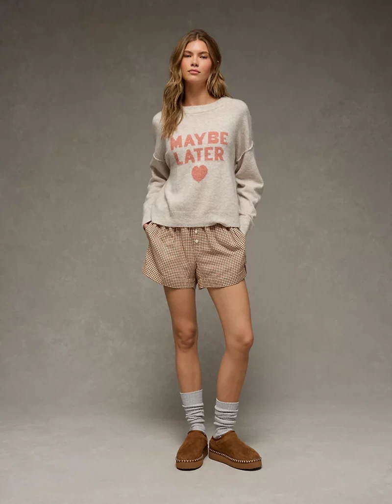 AE Flannel Boxer Sleep Short