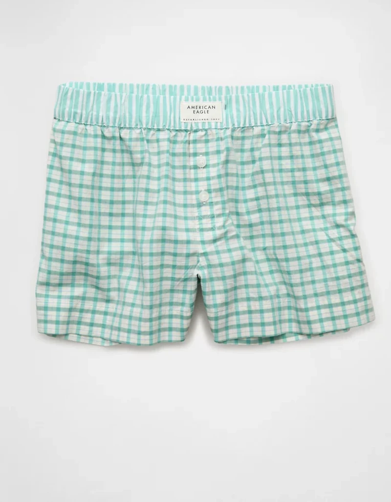 AE Plaid Boxer Sleep Short