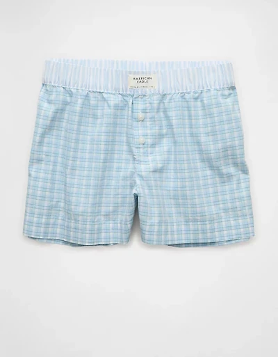 AE Plaid Boxer Sleep Short