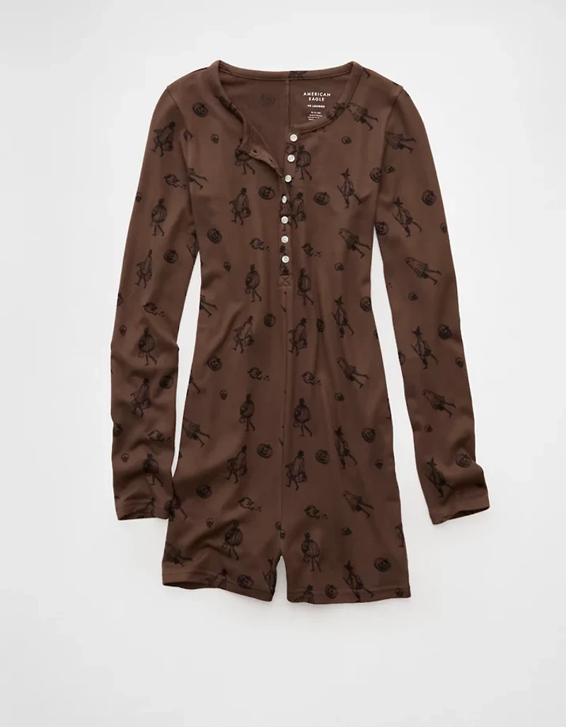 AE Skeleton Luxe Plush Romper