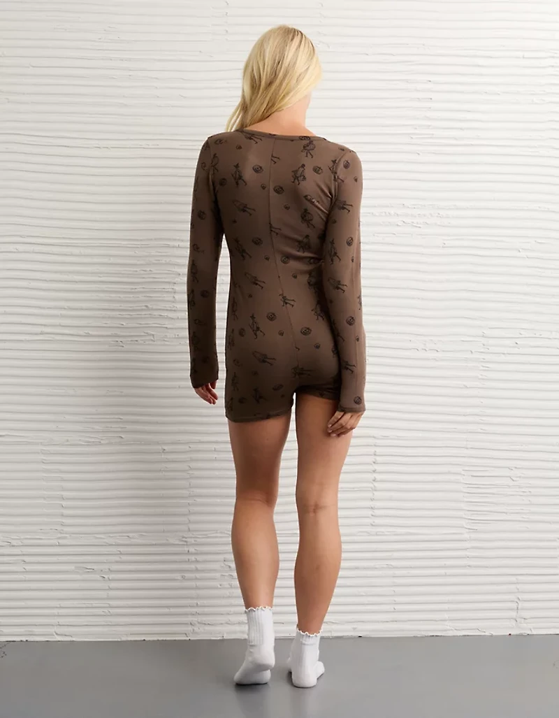 AE Skeleton Luxe Plush Romper