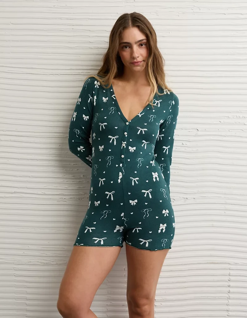 AE Luxe Plush Long Sleeve Romper