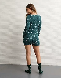 AE Luxe Plush Long Sleeve Romper