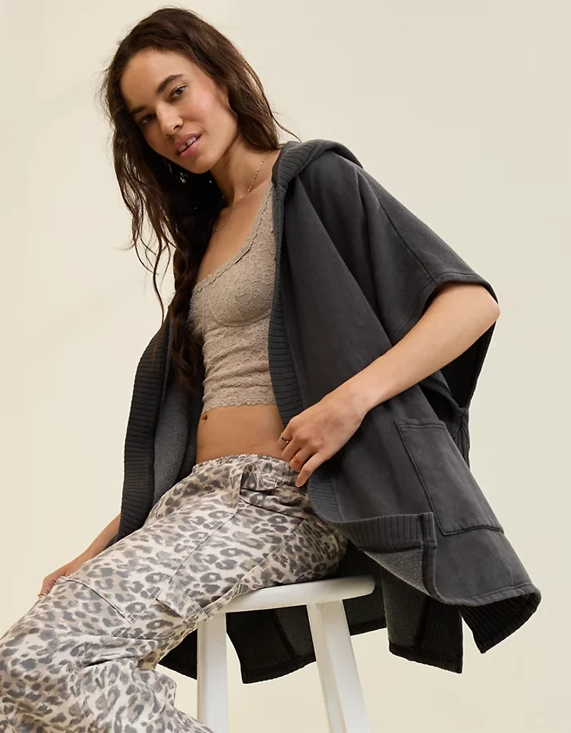 Aerie Hooded Fleece Cape