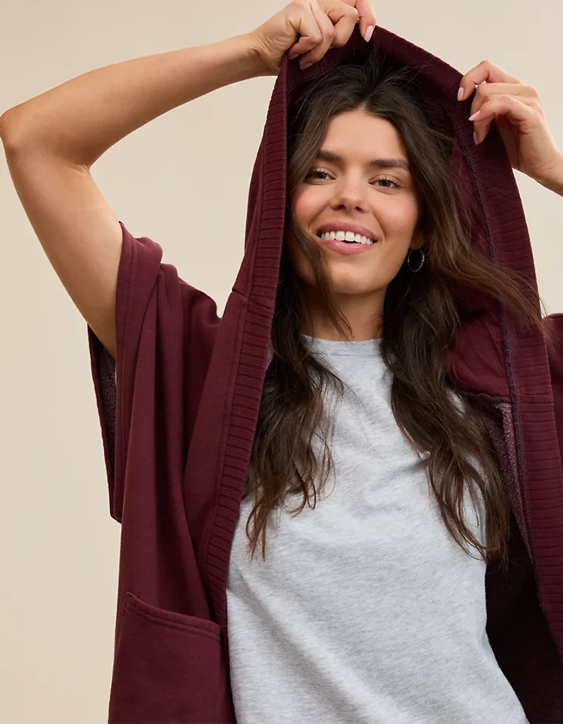 Aerie Hooded Fleece Cape