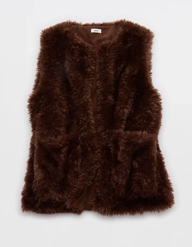 Aerie Faux Fur Vest
