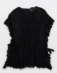 Aerie Embroidered Scalloped Pullover