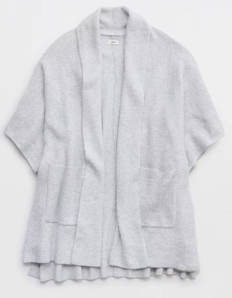 Aerie Waffle Shawl Cape