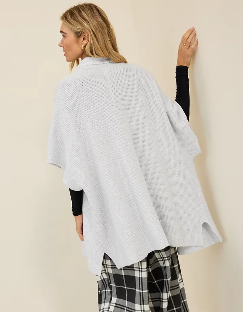 Aerie Waffle Shawl Cape