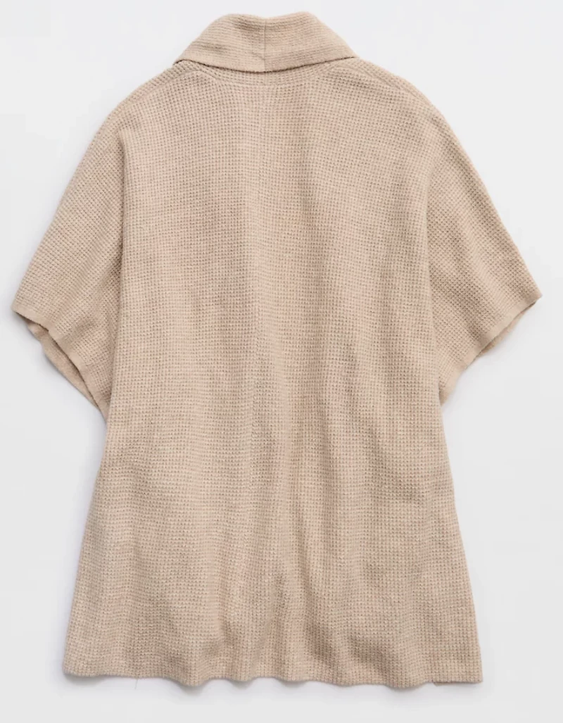 Aerie Waffle Shawl Cape