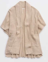 Aerie Waffle Shawl Cape