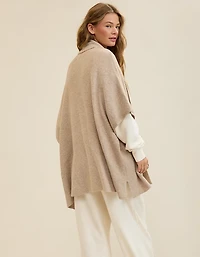 Aerie Waffle Shawl Cape