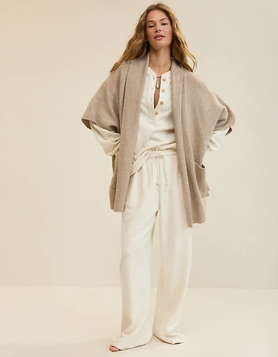 Aerie Waffle Shawl Cape