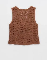 Aerie Crochet Tie Vest