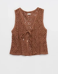 Aerie Crochet Tie Vest