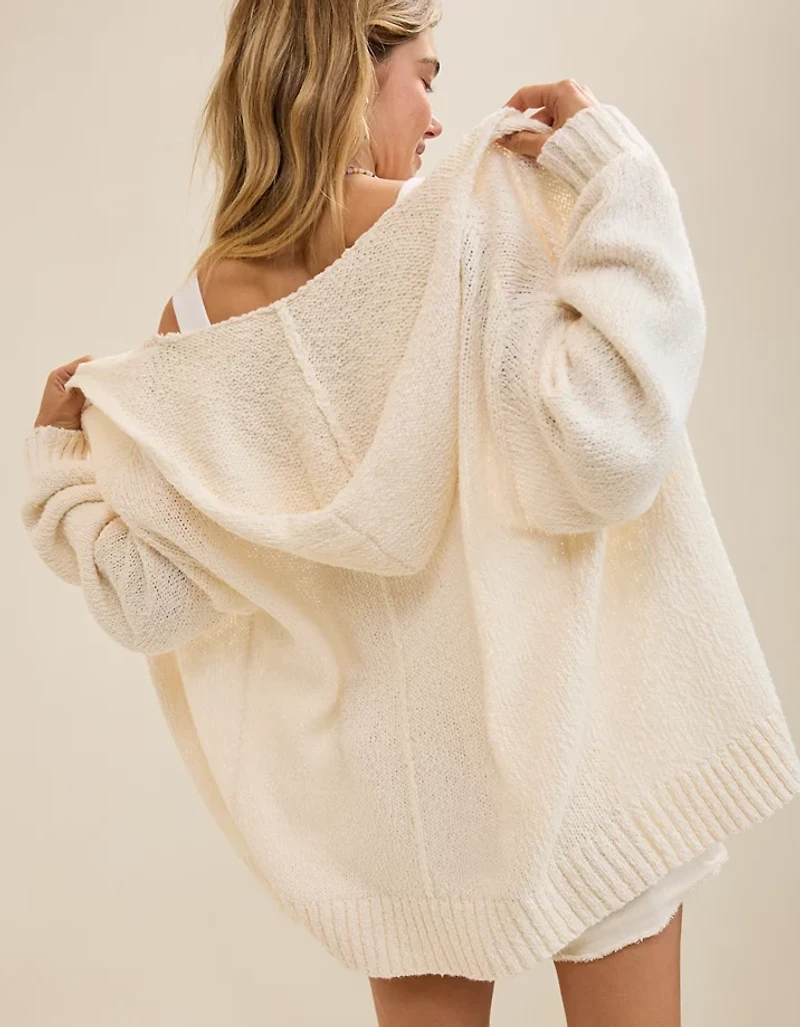 Aerie Hooded Sweater Cardigan