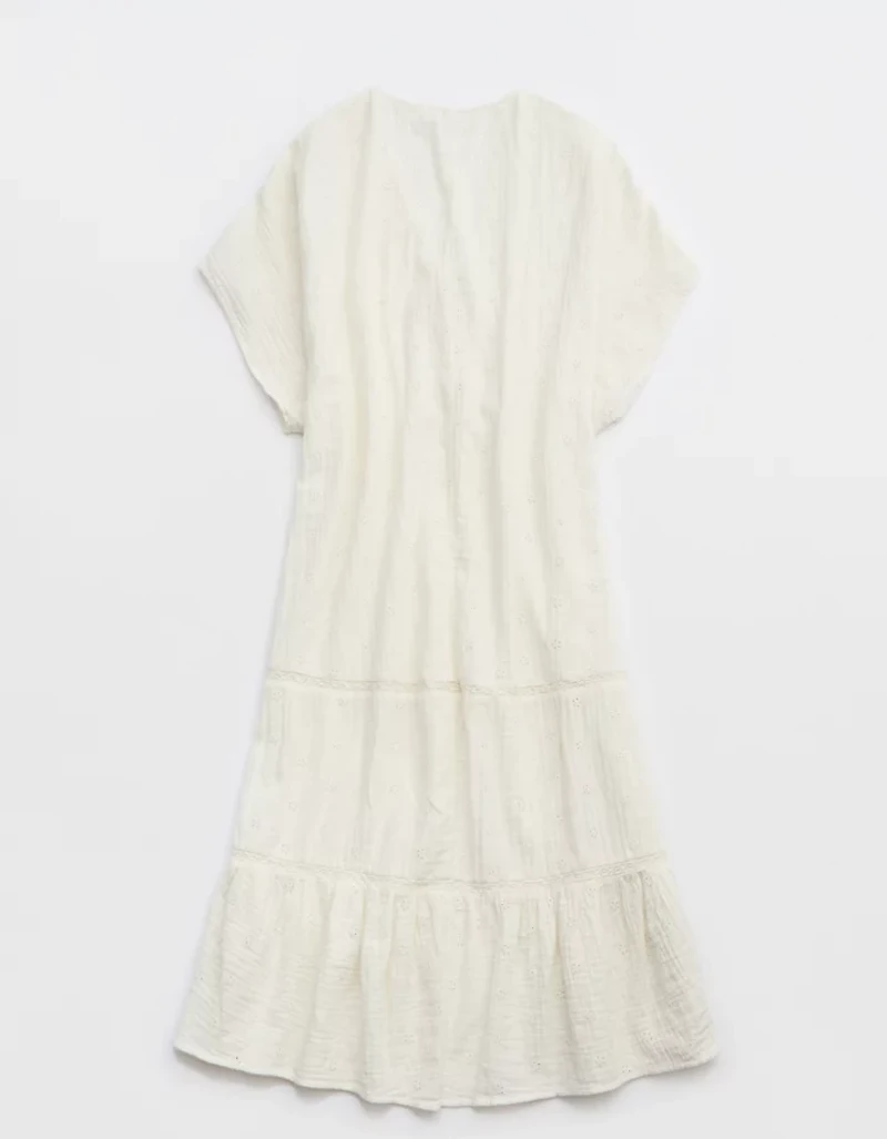 Aerie Tiered Ruffle Maxi Cape