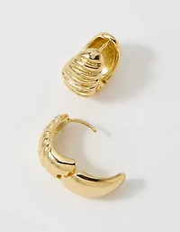 Aerie Half Dome Hoop Earrings
