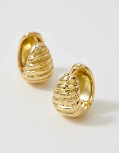 Aerie Half Dome Hoop Earrings