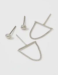Aerie Bar And Chain Earring 2-Pack