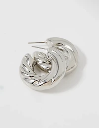 Aerie Chunky Croissant Hoop Earrings