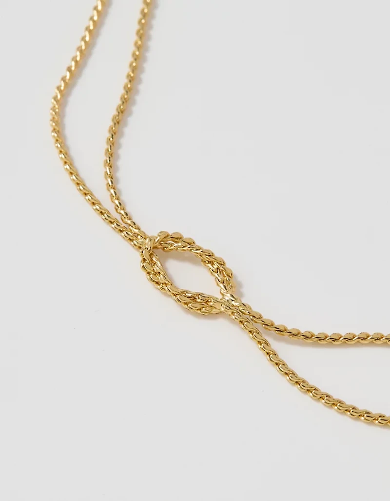 Aerie Chain And Knot Necklace