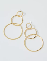 Aerie Triple Hoop Dangle Earrings