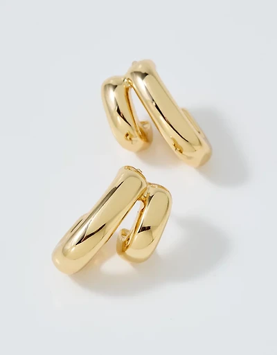 Aerie Double U Hoop Earrings