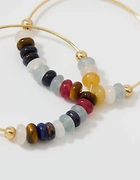 Aerie Chunky Beaded Hoop Earrings