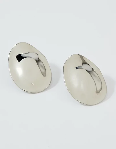 Aerie Oval Hammered Jumbo Earrings