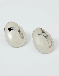Aerie Oval Hammered Jumbo Earrings