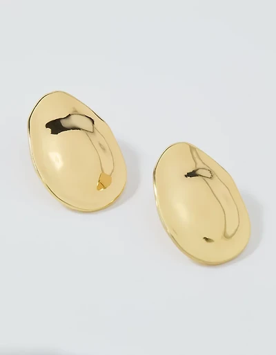 Aerie Oval Hammered Jumbo Earrings