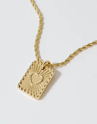 Aerie Etched Pendant Necklace