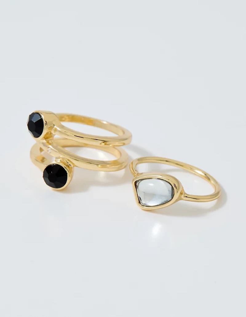 Aerie Colored Stone Ring Pack