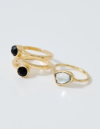 Aerie Colored Stone Ring Pack