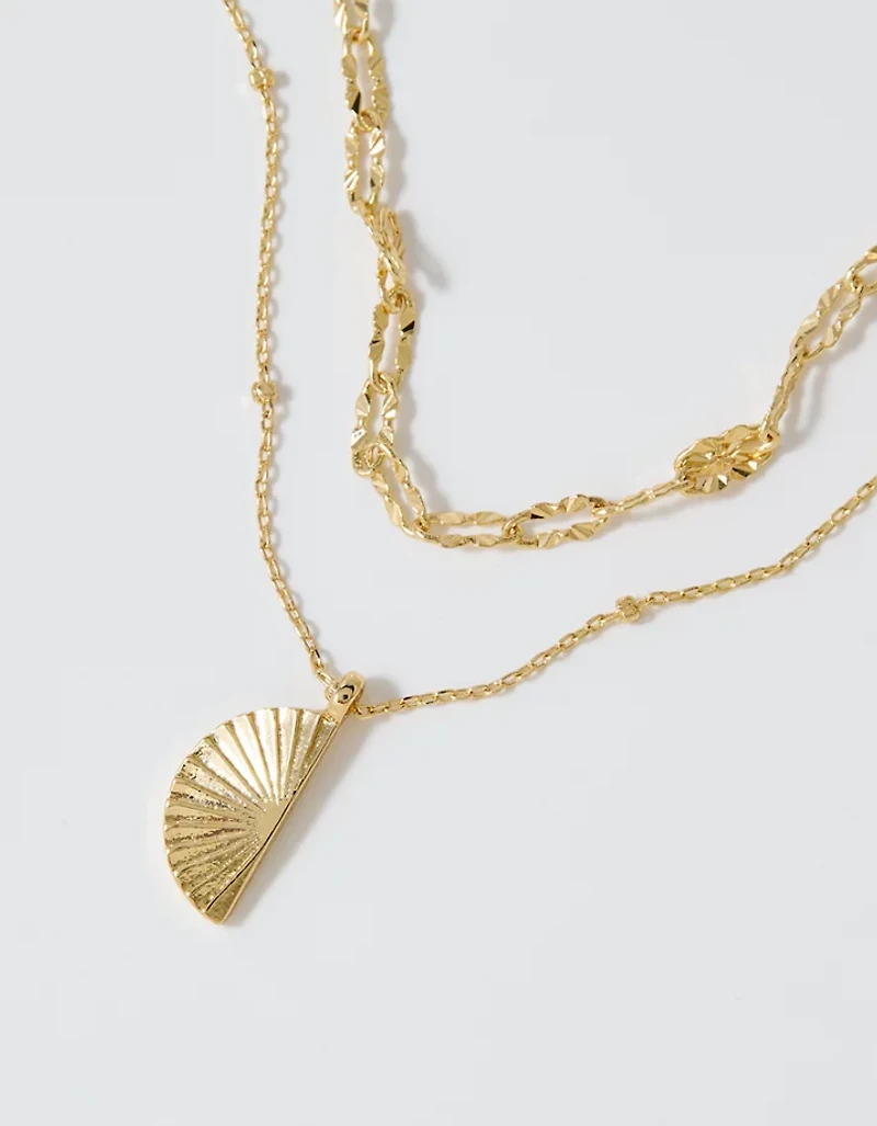 Aerie Etched Charm Necklace Pack