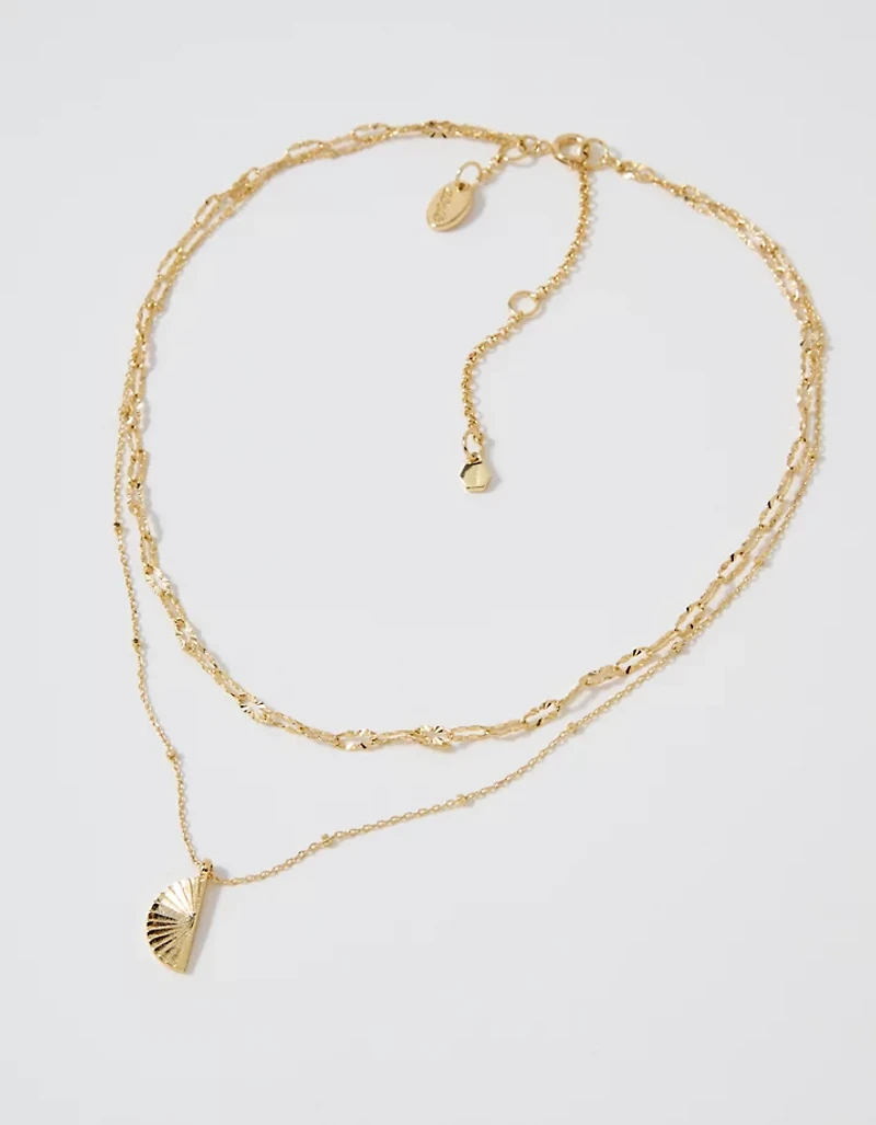 Aerie Etched Charm Necklace Pack
