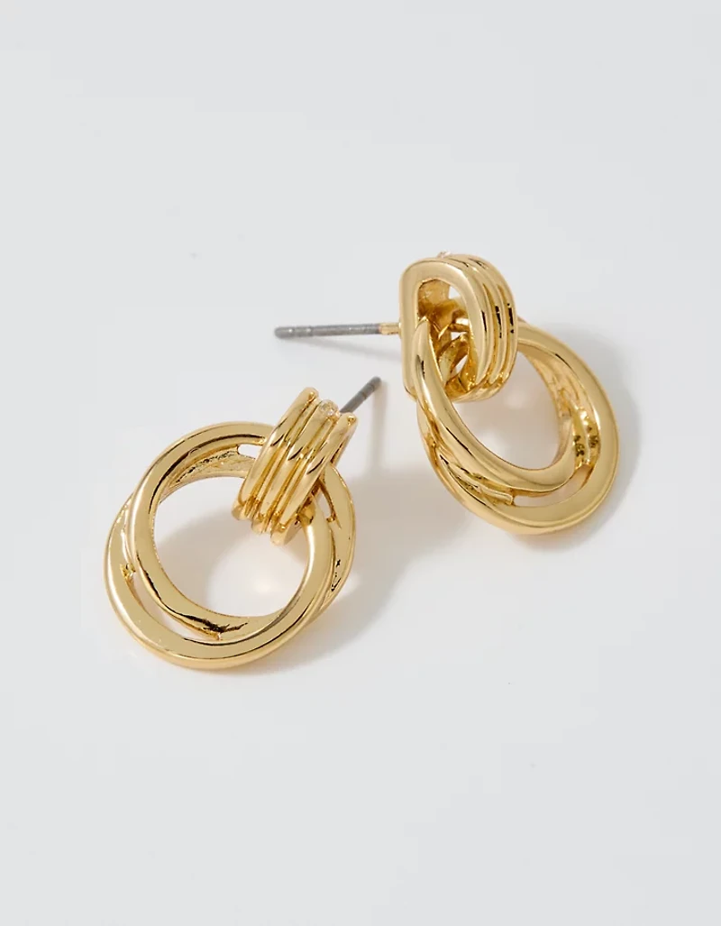 Aerie Mini Double Circle Hoop Earrings