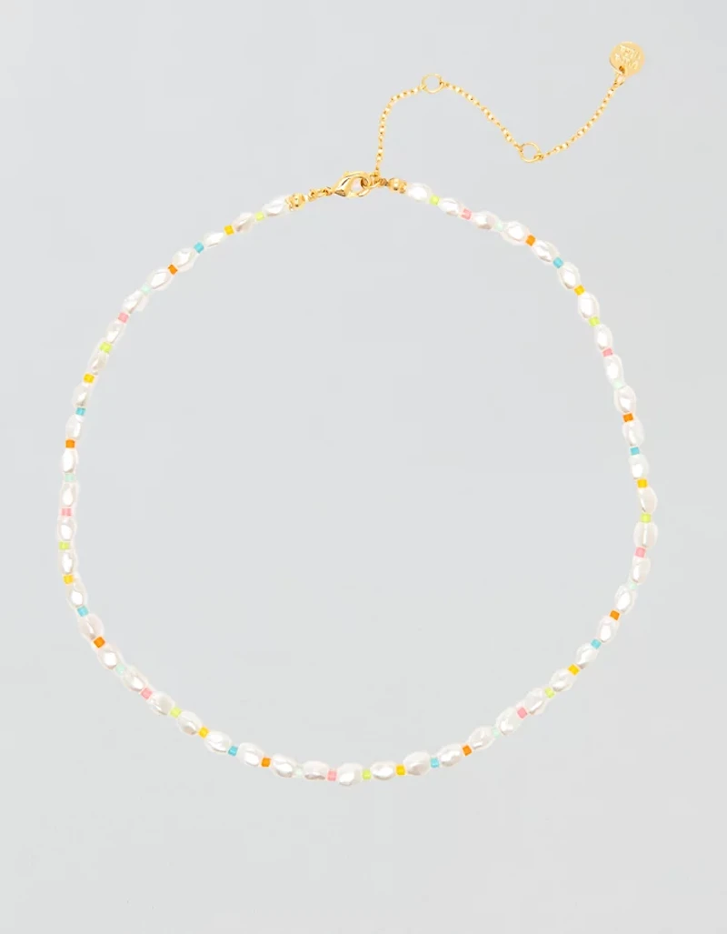 Pura Vida Rainbow Pearl Choker