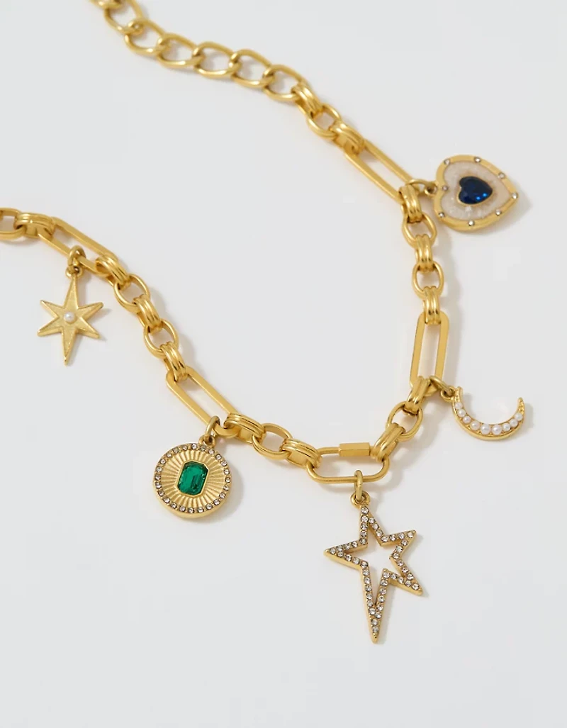 Aerie Chuncky Chain Charm Necklace