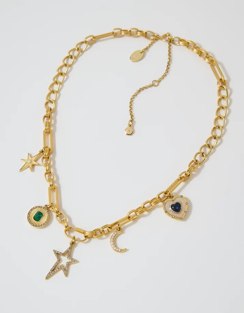 Aerie Chuncky Chain Charm Necklace
