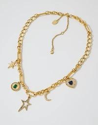 Aerie Chuncky Chain Charm Necklace