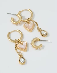 Aerie Heart Charm Earring 2-Pack