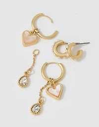 Aerie Heart Charm Earring 2-Pack