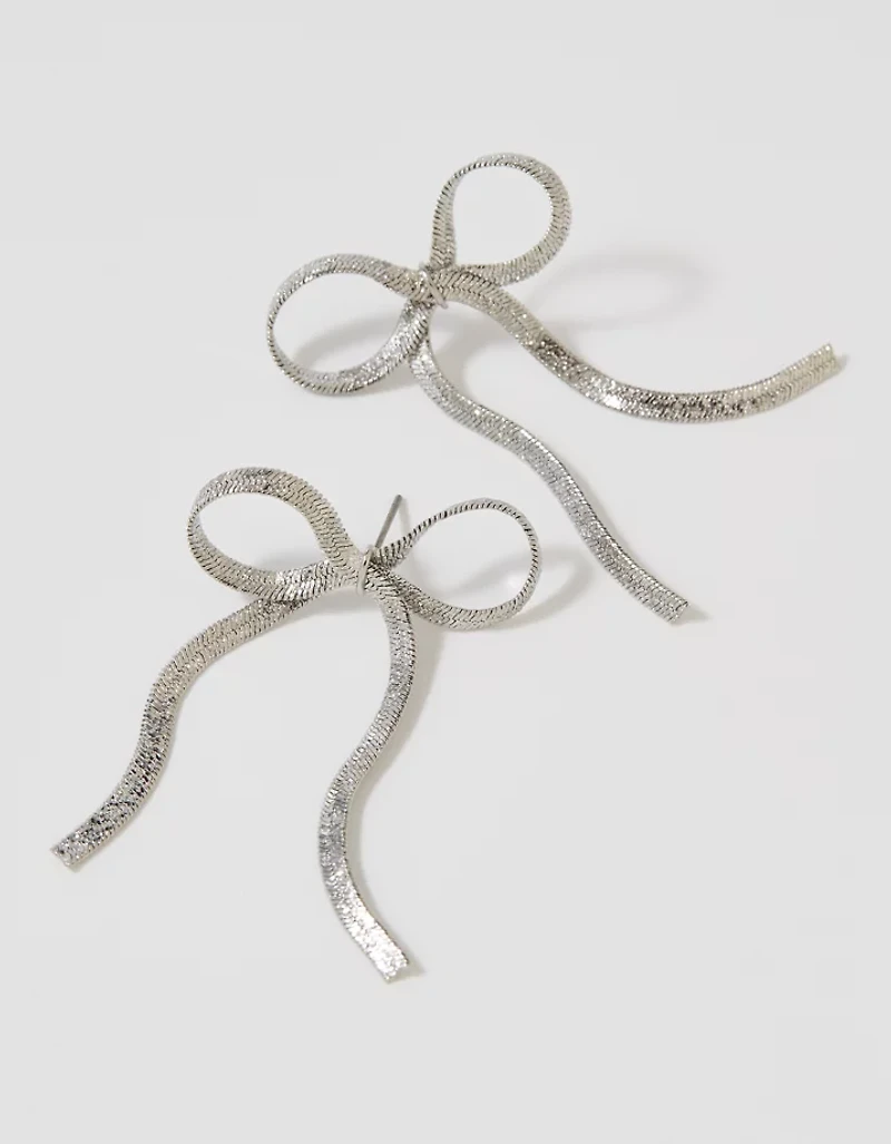 Aerie Stardust Bow Earrings