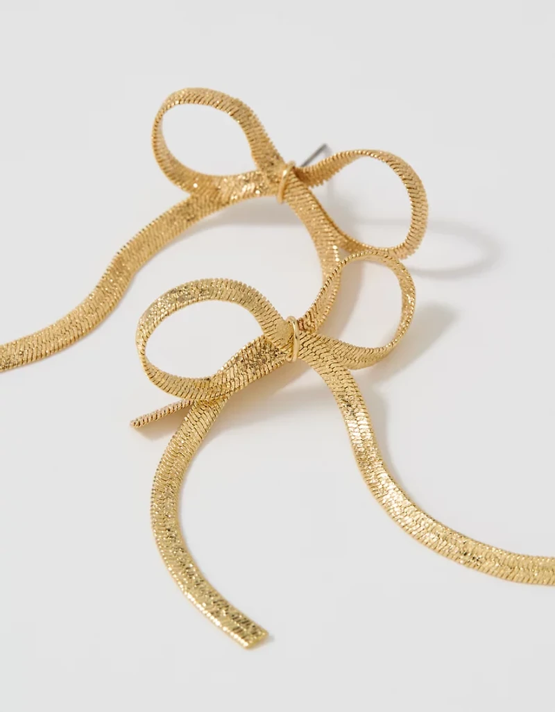 Aerie Stardust Bow Earrings