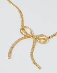 Aerie Stardust Bow Necklace
