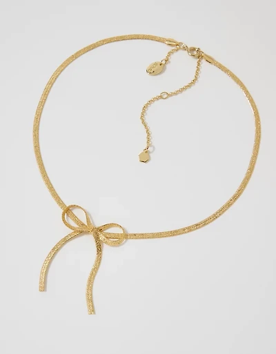 Aerie Stardust Bow Necklace