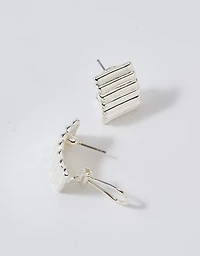 Aerie Chunky Fluted Hoop Earrings