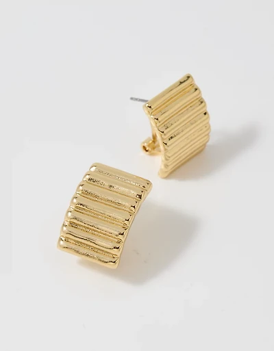 Aerie Chunky Fluted Hoop Earrings